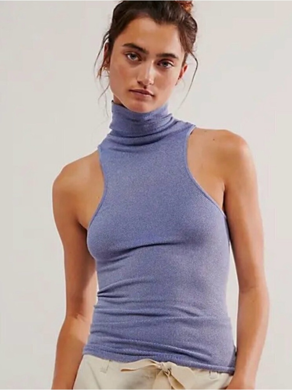 NWOT- Free People- Always Ready Seamless Turtleneck Tank